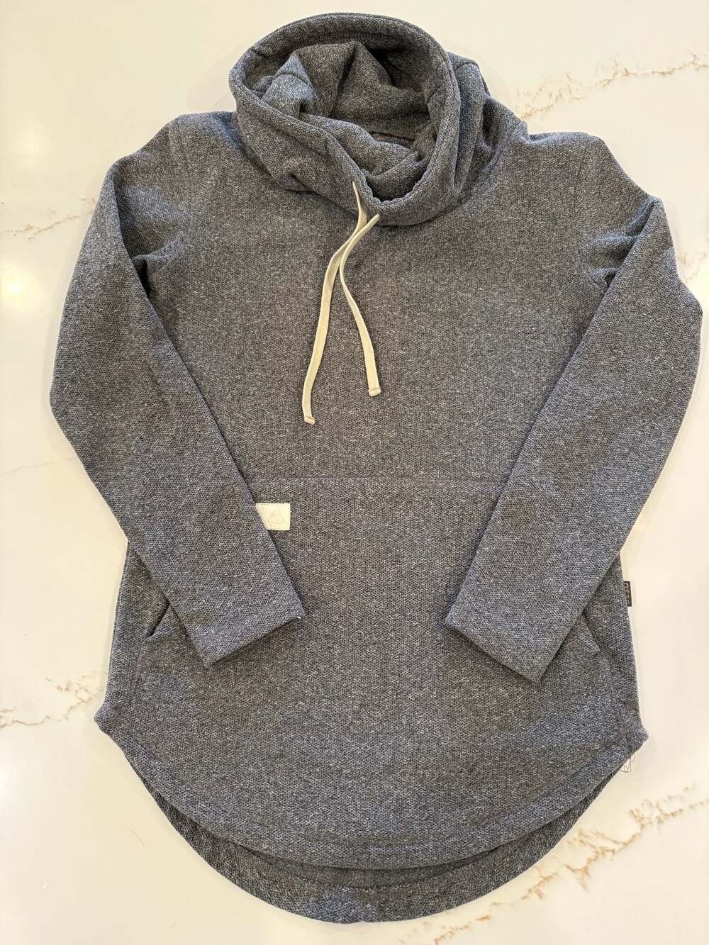 Deso Supply Tallac Pullover BCowl Neck Drawstring Pockets Fleece Sz XS
